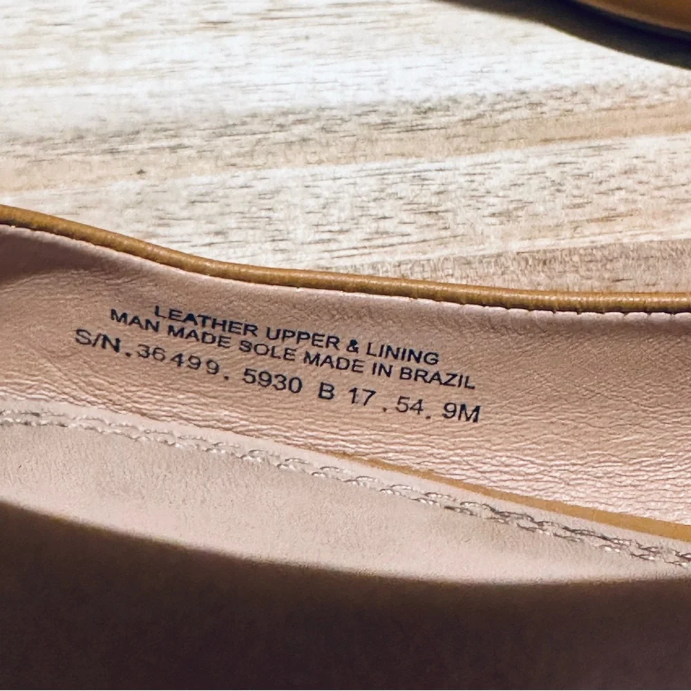 Tory Burch Lowell 2 Ballet Flats Mestico Blonde Leather, Size 9 - Picture 5 of 13